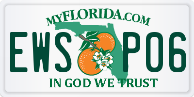 FL license plate EWSP06