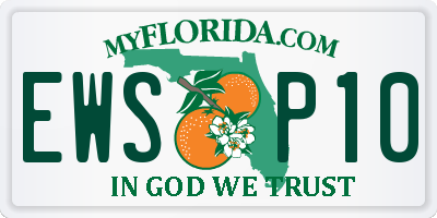 FL license plate EWSP10