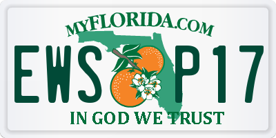 FL license plate EWSP17