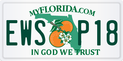 FL license plate EWSP18