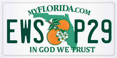 FL license plate EWSP29
