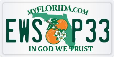 FL license plate EWSP33