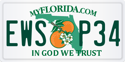 FL license plate EWSP34