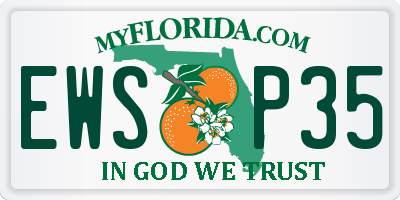 FL license plate EWSP35