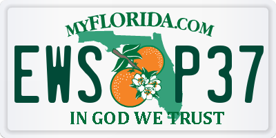 FL license plate EWSP37