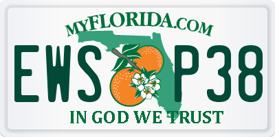 FL license plate EWSP38