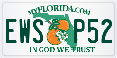 FL license plate EWSP52