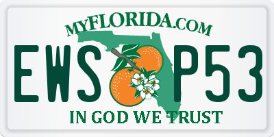 FL license plate EWSP53