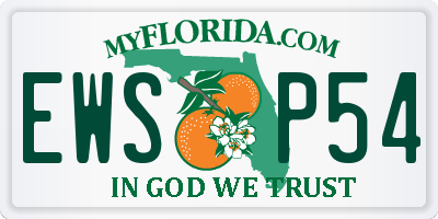 FL license plate EWSP54
