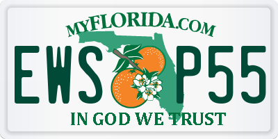 FL license plate EWSP55