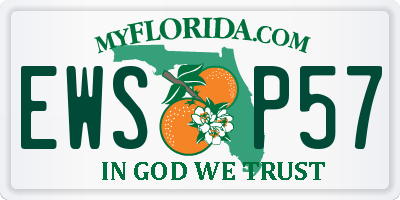 FL license plate EWSP57