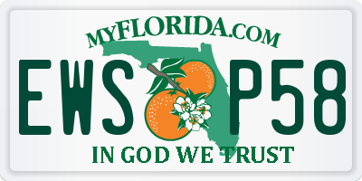 FL license plate EWSP58