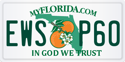 FL license plate EWSP60