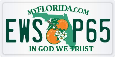 FL license plate EWSP65
