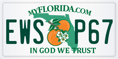 FL license plate EWSP67