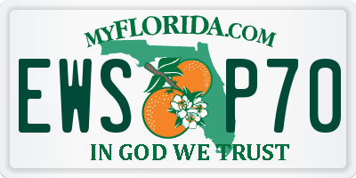 FL license plate EWSP70