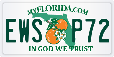FL license plate EWSP72