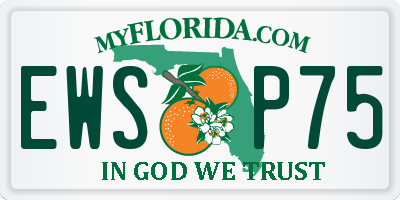 FL license plate EWSP75