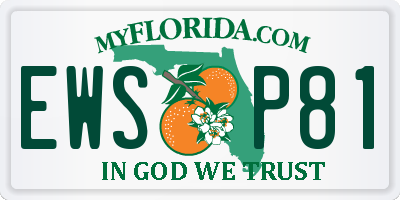 FL license plate EWSP81