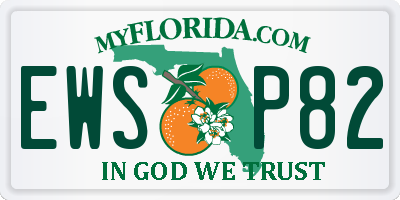 FL license plate EWSP82