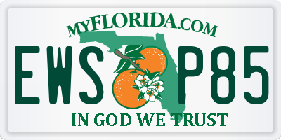 FL license plate EWSP85