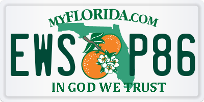 FL license plate EWSP86