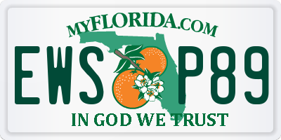 FL license plate EWSP89