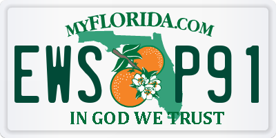 FL license plate EWSP91