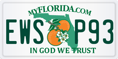 FL license plate EWSP93