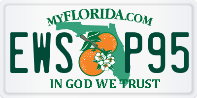 FL license plate EWSP95