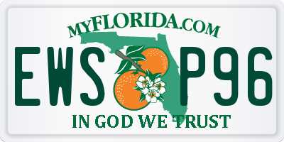 FL license plate EWSP96