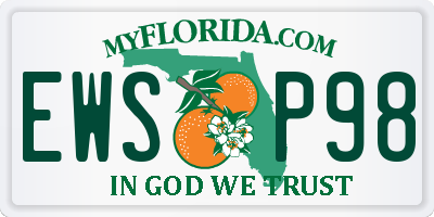 FL license plate EWSP98