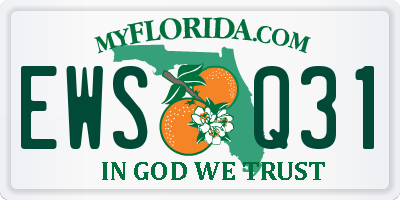FL license plate EWSQ31