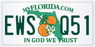 FL license plate EWSQ51