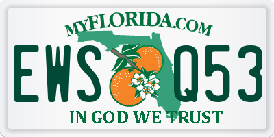 FL license plate EWSQ53