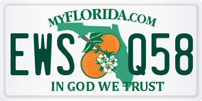 FL license plate EWSQ58