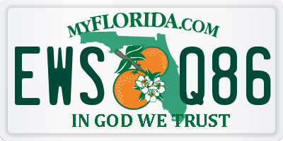 FL license plate EWSQ86