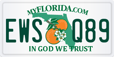 FL license plate EWSQ89