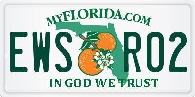 FL license plate EWSR02