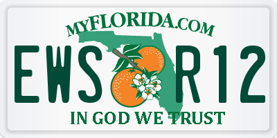 FL license plate EWSR12