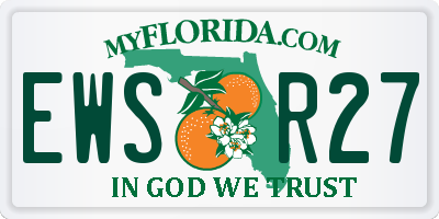 FL license plate EWSR27