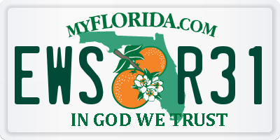 FL license plate EWSR31