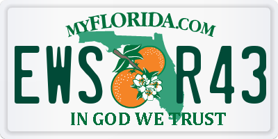 FL license plate EWSR43