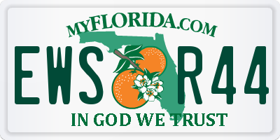 FL license plate EWSR44