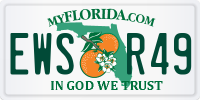 FL license plate EWSR49