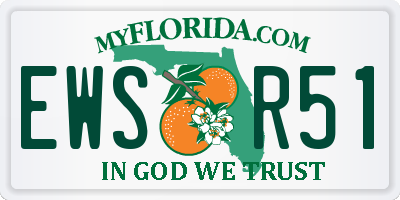 FL license plate EWSR51