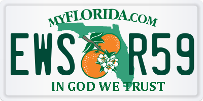 FL license plate EWSR59