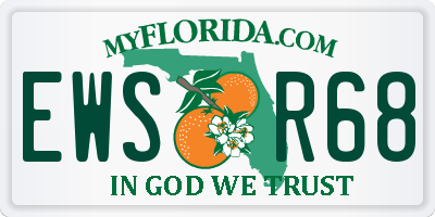 FL license plate EWSR68