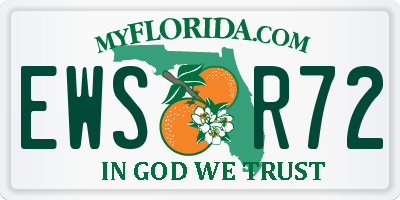 FL license plate EWSR72