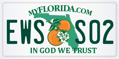FL license plate EWSS02